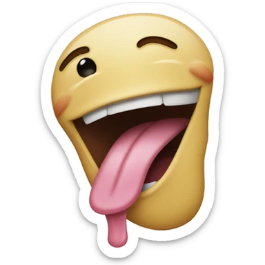 Emoji with tongue out  sticker