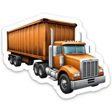 18 Wheeler trailer dumping sticker