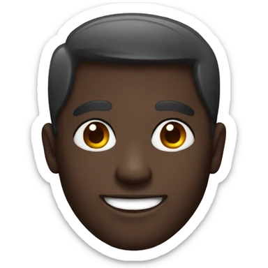 smiling dark-skinned male portrait sticker
