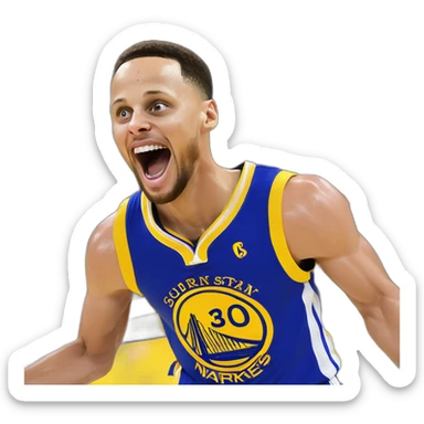 steph curry night night celebration sticker