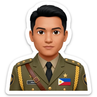 Filipino man event Marshall uniform sticker