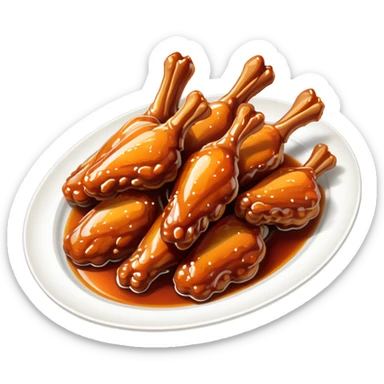 Plate of Hennessy wings  sticker