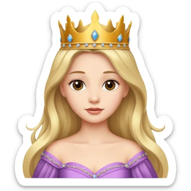 Princesa con corona sticker