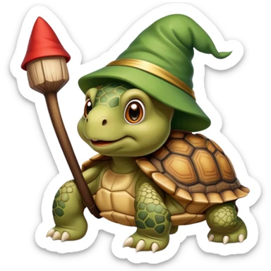 Tortoise as a gnome sticker
