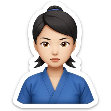 Asian woman who looks like a street fighter but is stylish and not slutty sticker