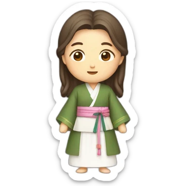 korean traditional hanbok jesus wears sticker