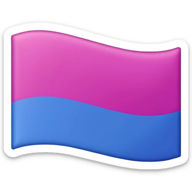 Bisexual flag pink purple then blue sticker