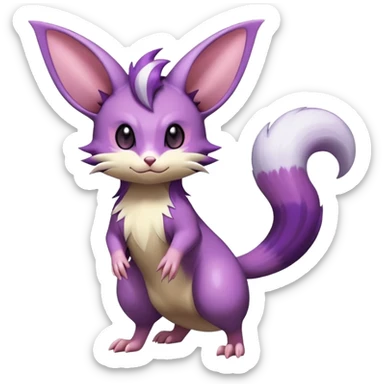 Shiny Furret-Espeon-Furret-Noibat-Noivern-Hybrid (Full body) sticker