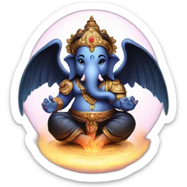 Ganesha dark angel sticker
