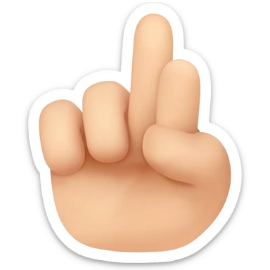 🖕🫰 fondi queste facendo in modo che la stessa mano esegua sia la prima che la seconda mossa (la seconda con dita diverse dall'emoji originale come l'anulare e il migliolo) sticker