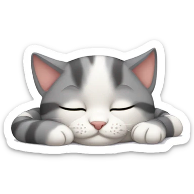 Cute cat sleeping sticker