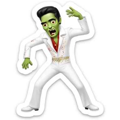 elvis zombie dancing sticker