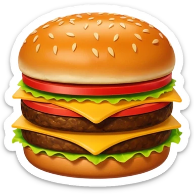 hamburger 2d art style icon sticker