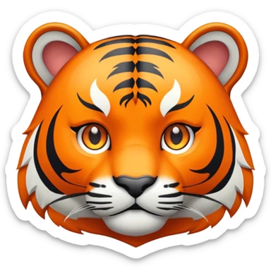 RPG tiger face with inventory pouch and level up icon for Twitch emote sticker