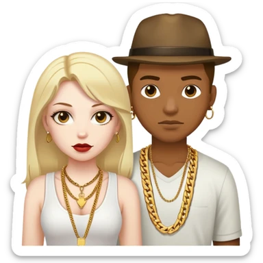 quite girl and her gangster boyfriend  sticker