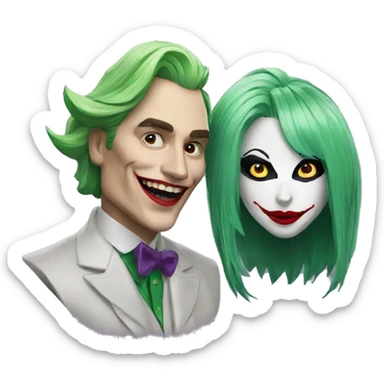 JOKER AND LADY GAGA sticker