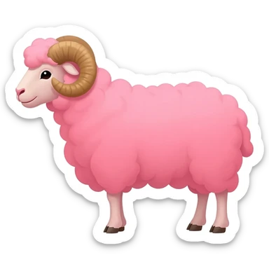 strawberry ram with horns sticker