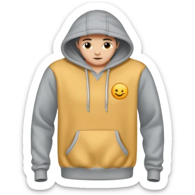 plain grey hoodie sticker
