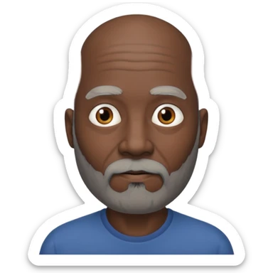 my dad buts he is black and not old with a grey beard and no hair sticker