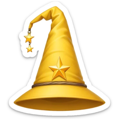 wizard hat yellow sticker