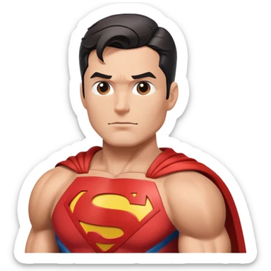 superman with cape sticker