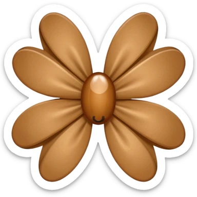 brown paper clip two pieces crossed with each other with a milky bow sticker