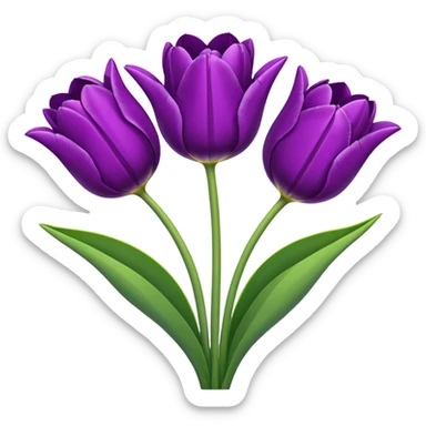 Tulips purple sticker