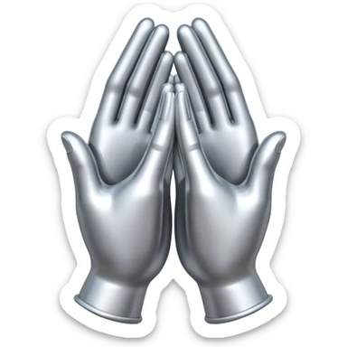 praying metallic hands, no gold sticker