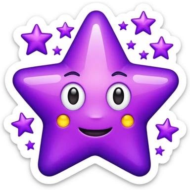 The word "banger" surrounded by purple stars sticker