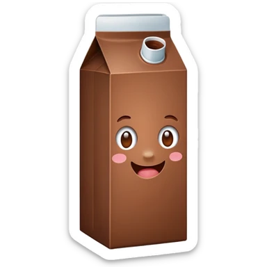 chocolate milk carton  sticker
