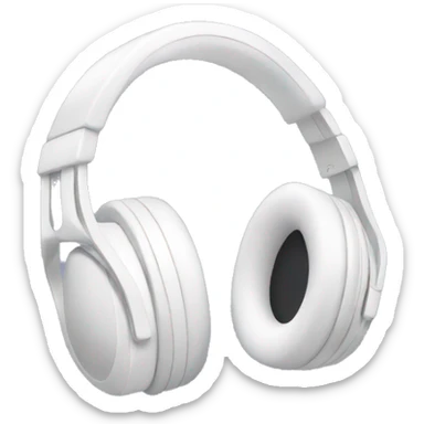 white headphones sticker