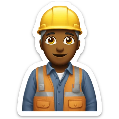 construction worker with a dino suit sticker