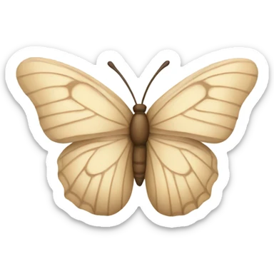 Beige butterfly  sticker