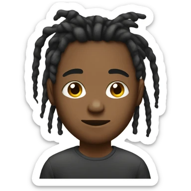 young man with dreads  sticker