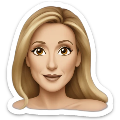 Celine Dion who send a kiss sticker