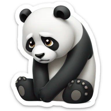 Sad panda  sticker