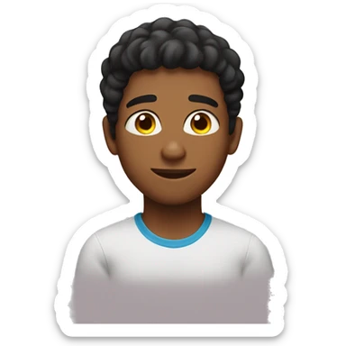 Brazilian male teenager with heart eyes  sticker