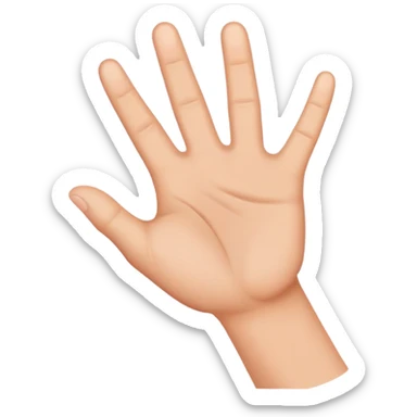 Stop hand gesture sticker