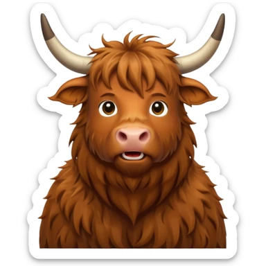 highland cow sticker