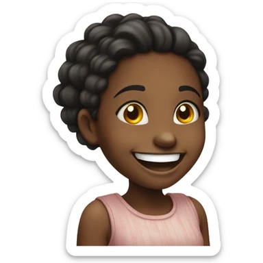 A black girl laughing  sticker