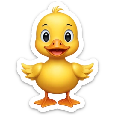 happy gay duck icon sticker