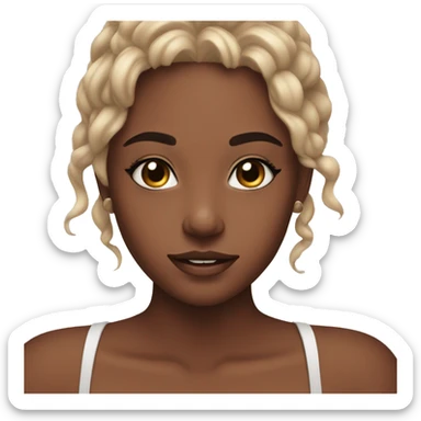 a cute aesthetic skincare girl sticker