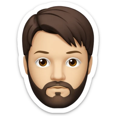 Bam Margera with dark brown hair sticker