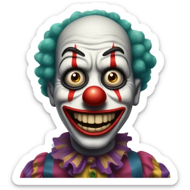 Creepy clown  sticker