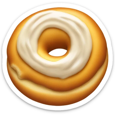 Honey bun with a bite taken out sticker