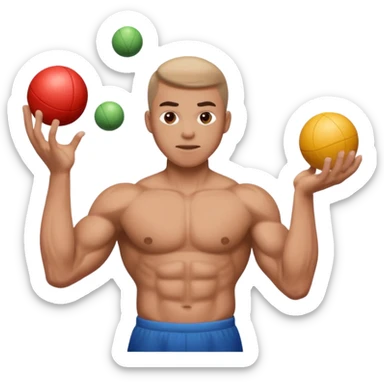 person juggling without the balls sticker
