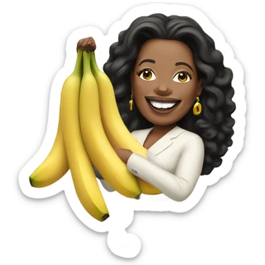 Oprah with a banana sticker