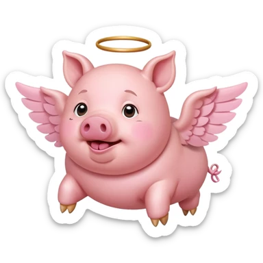 Flying pig  sticker