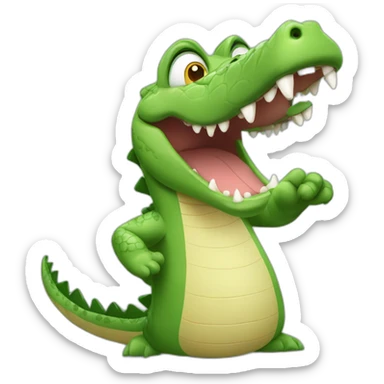 crocodile gesturing NO sticker