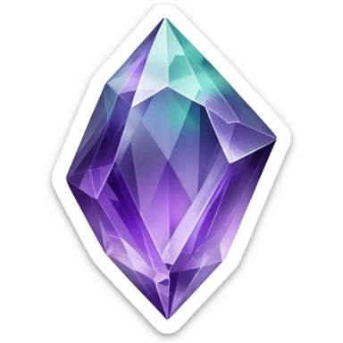 Fluorite crystal shard sticker